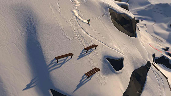  高山冒险滑雪游戏