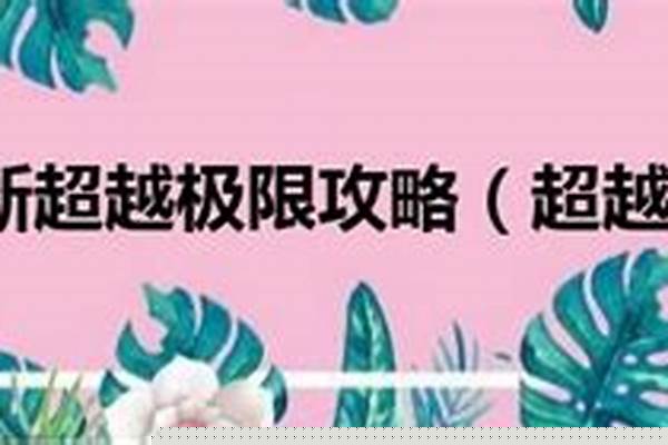 超越极限攻略秘籍