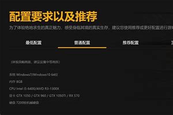 绝地求生配置要求