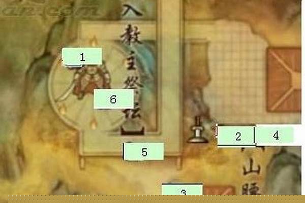 荻花宫前山柱子顺序
