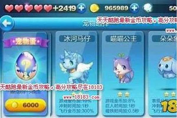天天酷跑哪个宠物得分最高