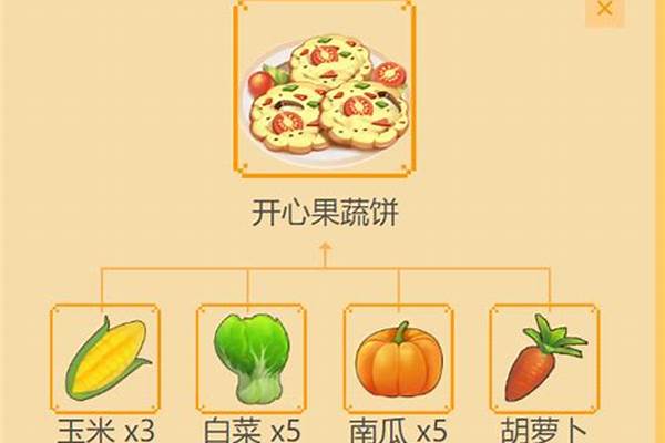 开心果蔬饼摩尔庄园菜谱