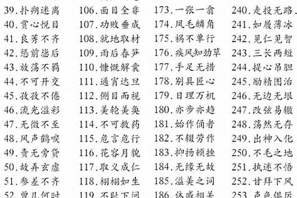 成成语有哪些成语大全大全
