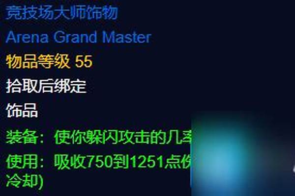 魔兽世界竞技场大师饰物
